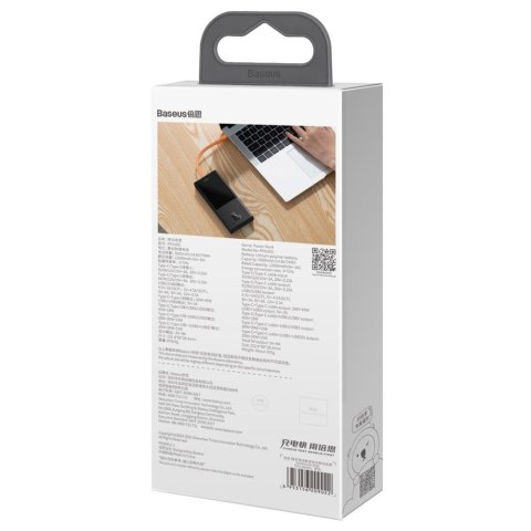 Powerbank 20000mAh 65W 2xUSB USB-C kabel USB-C Quick Charge czarny