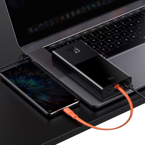 Powerbank 20000mAh 65W 2xUSB USB-C kabel USB-C Quick Charge czarny
