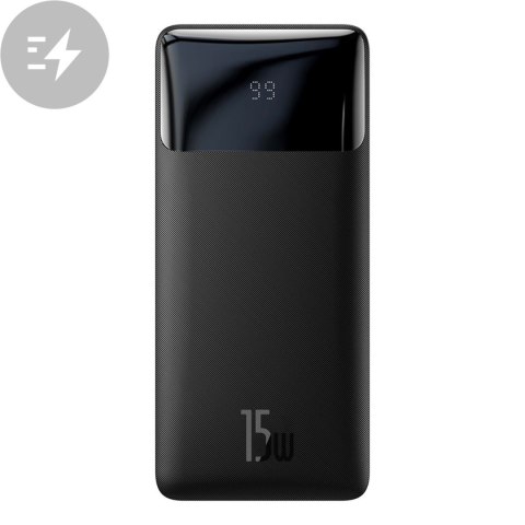 Powerbank 30000mAh 2xUSB USB-C microUSB 15W Quick Charge AFC FCP czarny