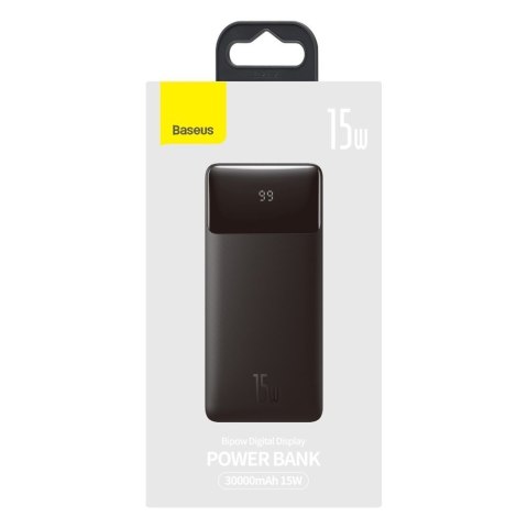 Powerbank 30000mAh 2xUSB USB-C microUSB 15W Quick Charge AFC FCP czarny