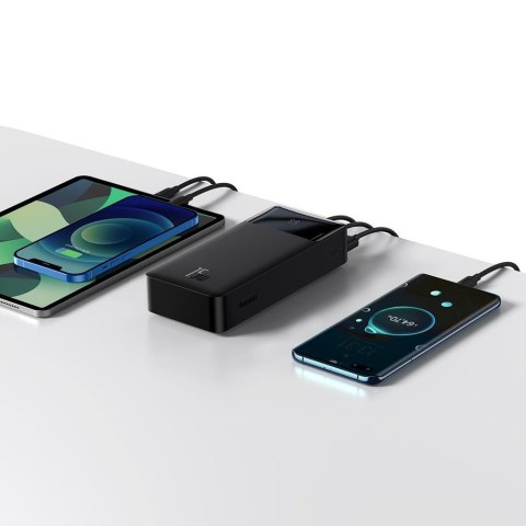 Powerbank 30000mAh 2xUSB USB-C microUSB 15W Quick Charge AFC FCP czarny