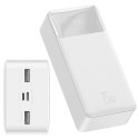 Powerbank 30000mAh 2xUSB USB-C microUSB 15W biały