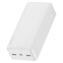 Powerbank 30000mAh 2xUSB USB-C microUSB 15W biały