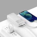 Powerbank 30000mAh 2xUSB USB-C microUSB 15W biały