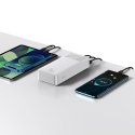 Powerbank 30000mAh 2xUSB USB-C microUSB 15W biały