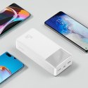 Powerbank 30000mAh 2xUSB USB-C microUSB 15W biały