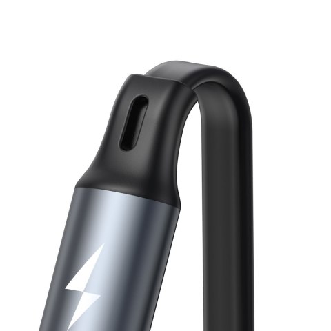 Rozwijany kabel 3w1 USB microUSB Iphone Lightning USB-C 3.5A 35cm 120cm szary