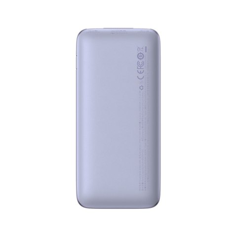 Bipow Pro powerbank 10000mAh 20W + kabel USB 3A 0.3m fioletowy