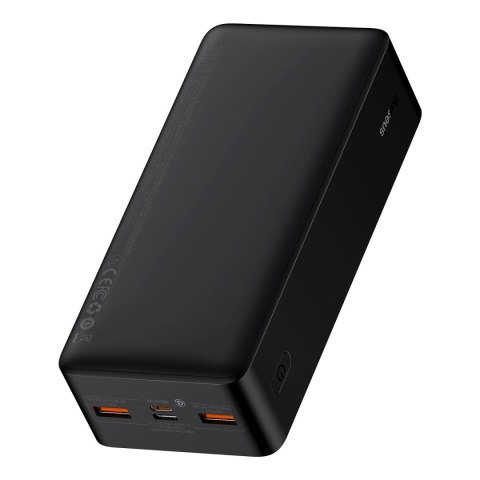 Bipow powerbank z szybkim ładowaniem 30000mAh kabel USB-A microUSB 0.25m czarny