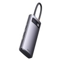 Metal Gleam 6w1 wielofunkcyjny HUB USB-C USB-C Power Delivery 100W 2xHDMI 4K 3xUSB 3.2 szary