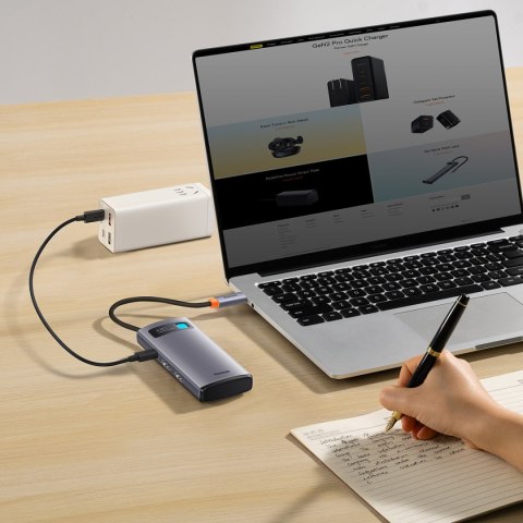 Metal Gleam 6w1 wielofunkcyjny HUB USB-C USB-C Power Delivery 100W 2xHDMI 4K 3xUSB 3.2 szary