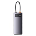 Metal Gleam 6w1 wielofunkcyjny HUB USB-C USB-C Power Delivery 100W 2xHDMI 4K 3xUSB 3.2 szary