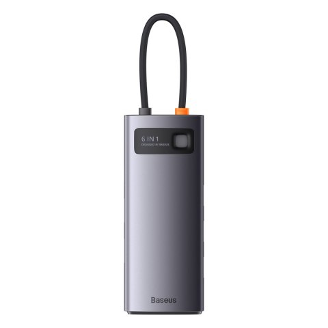 Metal Gleam 6w1 wielofunkcyjny HUB USB-C USB-C Power Delivery 100W 2xHDMI 4K 3xUSB 3.2 szary