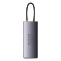 Metal Gleam 6w1 wielofunkcyjny HUB USB-C USB-C Power Delivery 100W 2xHDMI 4K 3xUSB 3.2 szary