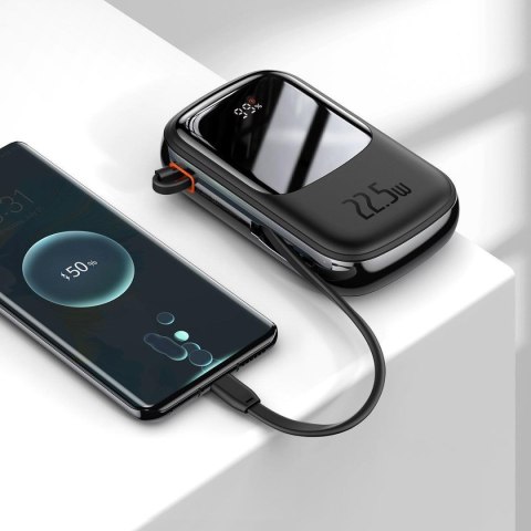 Powerbank z szybkim ładowaniem 20000mAh 22.5W QC-PD-SCP-FCP kabel USB-C czarny