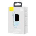 Qpow powerbank 10000mAh wbudowany kabel Iphone Lightning 20W Quick Charge niebieski