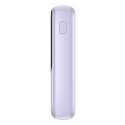 Qpow powerbank 10000mAh wbudowany kabel USB Typu C 22.5W Quick Charge fioletowy