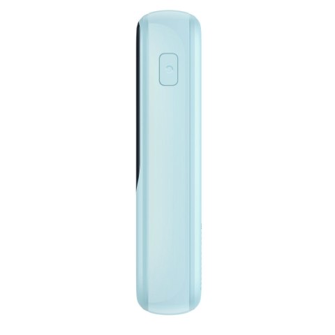 Qpow powerbank 10000mAh wbudowany kabel USB Typu C 22.5W Quick Charge niebieski