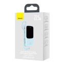 Qpow powerbank 10000mAh wbudowany kabel USB Typu C 22.5W Quick Charge niebieski