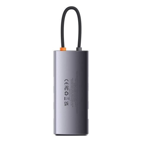 Stacja dokująca HUB 7w1 USB-C 1xHDMI 1xVGA 3xUSB 3.2 1xPower Delivery RJ-45 Ethernet szary