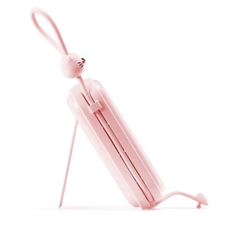 Powerbank z podstawką kabel USB-C i Iphone Lightning Cutie Series 10000mAh 22.5W różowy