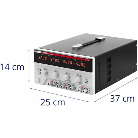 Zasilacz laboratoryjny serwisowy 0-30 V 0-5 A 2x 150 W LED USB LAN RS234