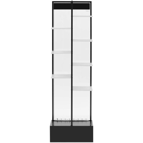 Bąbelkowa gablota regał ścianka z półkami i pilotem LED RGB 55 x 30 x 187 cm