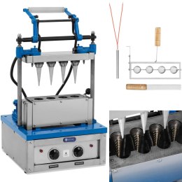 Waflownica maszyna do wypieku wafli rożków na lody 100-120 wafli / godz. 47 x 112 mm