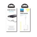 Przejściówka adapter do iPhone słuchawki + ładowanie Lightning / 3.5mm Mini Jack - biały