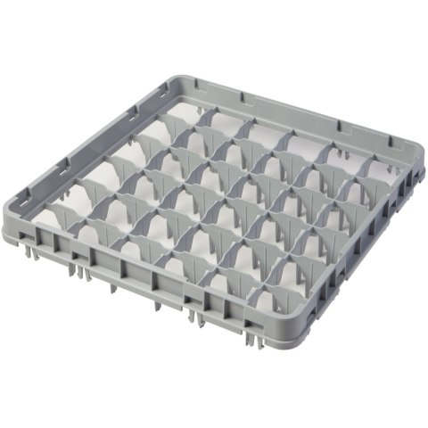 Nadstawka na szkło Full Drop E1 do kosza CAMBRO 50x50cm 36 przegródek - szara