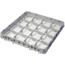 Nadstawka na szkło Half Drop E2 do kosza CAMBRO 50x50cm 16 przegródek - szara