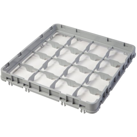 Nadstawka na szkło Half Drop E2 do kosza CAMBRO 50x50cm 16 przegródek - szara