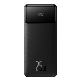 Powerbank 10000mAh USB / USB-C 25W PD QC + kabel USB-C - czarny