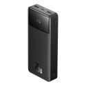 Powerbank 10000mAh USB / USB-C 25W PD QC + kabel USB-C - czarny