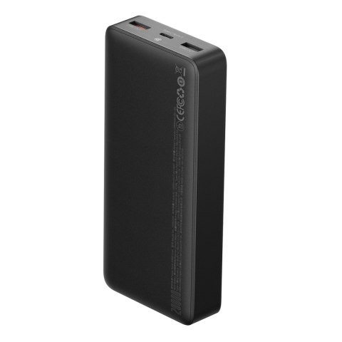 Powerbank 10000mAh USB / USB-C 25W PD QC + kabel USB-C - czarny