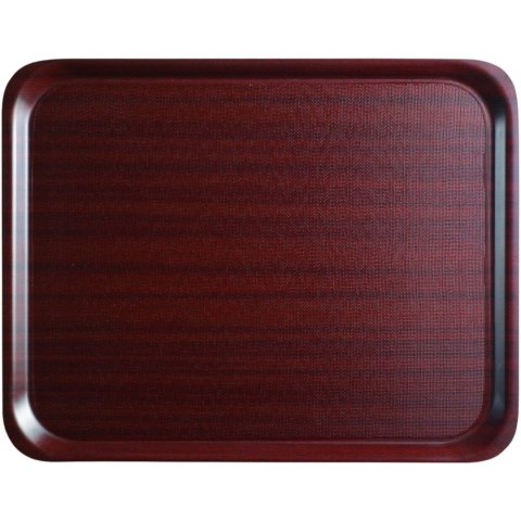Taca kelnerska antypoślizgowa CAMBRO Mykonos kolor mahoń - 33x43cm