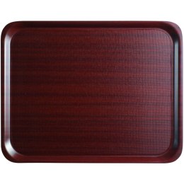 Taca kelnerska antypoślizgowa CAMBRO Mykonos kolor mahoń - 36x46cm