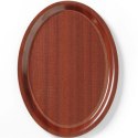 Taca kelnerska antypoślizgowa CAMBRO Mykonos kolor mahoń owalna 20x26.5cm