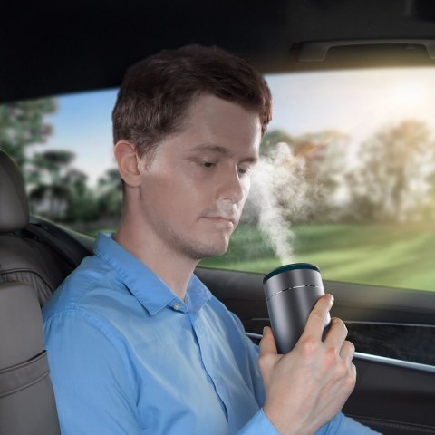 Elektryczny nawilżacz powietrza do domu biura samochodu 75ml szary
