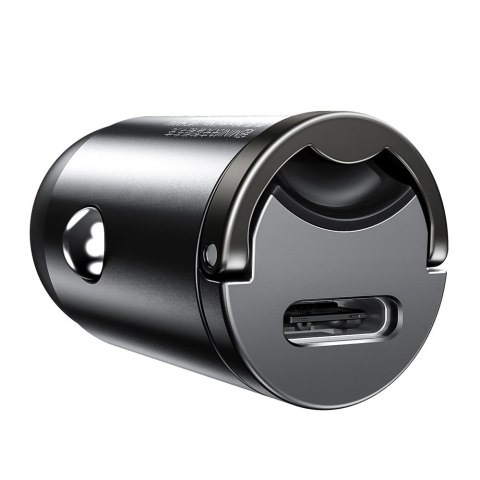 Mini ładowarka samochodowa inteligentna Tiny Star PPS USB-C 30W Quick Charge PD szary