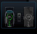 Samochodowa bezprzewodowa ładowarka Qi 15W elektryczny uchwyt na telefon Milky Way czarny