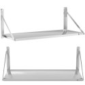 Półka ścienna składana stalowa nierdzewna 120x45cm