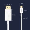 Przejściówka kabel jednokierunkowy z USB-C do Display Port 4K 1.5m czarny