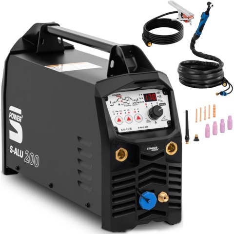 Spawarka cyfrowa TIG HF AC/DC do aluminium 200A 230V