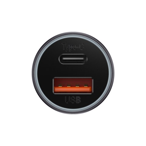 Szybka ładowarka samochodowa Golden Contactor Max USB + USB-C 60W QC ciemnoszary