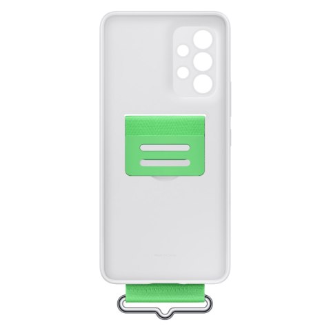 Etui pokrowiec z paskiem do Galaxy A53 5G Strap Silicone Cover biały