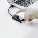 Zewnętrzna karta dźwiękowa adapter USB - 3.5 mm mini jack z regulacją głośności 15cm czarny