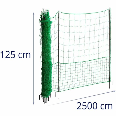 Siatka ogrodzenie ochronne hodowlane dla kur drobiu 1,25 x 25 m