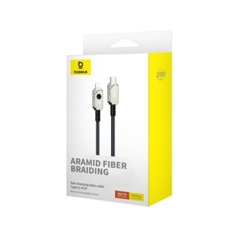 Niezniszczalny kabel przewód do iPhone USB-C - Lightning 20W 2m biały