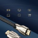Wytrzymały kabel przewód HDMI w oplocie 4K 60Hz 1.5m złoty
